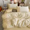 Algodón puro empalmado con doble encaje, diseño simple y fresco estilo ins, juego transpirable y amigable con la piel de tres o cuatro piezas
