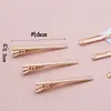 Pinzas de pico de pato delgadas transfronterizas de 6 cm, pinzas de una sola pieza, pinzas base, acabado de pintura de color, pinzas para flequillo, pasadores, accesorios para el cabello DIY, pinzas de borde, tocados