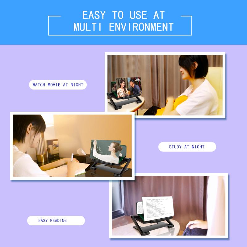 10 Inch Screen Magnifier Smartphone Eye Protection Video Amplifier Enlarged 3D Phone Screen Magnifier OEM Tempered Glass CN;GUA