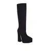 Botas Altas de Mujer Talla 34-45 para Otoño e Invierno con Punta Aguda, Gamuza, Talla Grande Transfronteriza, Botas de Mujer de Tacón Súper Alto, Zapatos de Tacón Grueso, Plataforma Impermeable