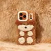 Estilo Nuevo Otoño e Invierno Adecuado para Funda de Teléfono Móvil Apple 17Promax Felpa Iphone16 Perro de Año Nuevo de Gama Alta 15