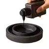 Tintero Grande de Piedra Natural con Tapa para Caligrafía, Adecuado para Uso Profesional con Pinceles de Tinta