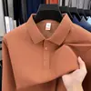 Camiseta Popular de Manga Larga para Hombre de Comercio Exterior Transfronterizo, Top para Primavera y Otoño con Cuello de Solapa, Adecuada para Jóvenes y de Mediana Edad, Camisa Polo para Ropa Exterior o Capa Base