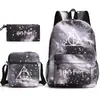 Harry potter harry potter Mochila con Estampado Mochila Escolar para Estudiante Bolso de Hombro Pequeño Estuche para Lápices Set de Tres Piezas