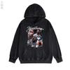 Marca Retro Trendy Kobe Bryant Patrón Estampado Digital Sudadera con Capucha Americana Heavy Wash Holgada para Hombre y Mujer