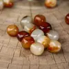 Jade de Hetian de Xinjiang con Piel, Cuentas Irregulares Tipo Semilla para Pulseras DIY, Accesorios de Joyería, Cuentas Espaciadoras para Manualidades