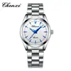 Reloj de pareja marca Chenxi, reloj de cuarzo para mujer de negocios, al por mayor en stock, reloj para hombre con correa de acero inoxidable