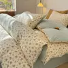 Set de Ropa de Cama de Algodón y Lino Teñido en Hilo de Cuatro Piezas para Primavera/Verano 2026 Set de Ropa de Cama de Hilo Arrugado Fabricante de Textiles para el Hogar de Nantong Venta al por Mayor