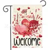 Bandera de Jardín Roja de Amor para el Día de San Valentín de Amazon Decoración de Patio Venta Directa del Fabricante Bandera de Jardín de Lino de Doble Cara