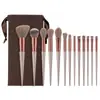 Conjunto de pincéis de maquiagem lã macia paridade pó sombra para os olhos base pincel iniciantes conjunto completo de 13 pincel conjunto de beleza para iniciantes