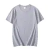 Camiseta de manga corta de algodón peinado para hombre, camiseta de algodón puro con cuello redondo, camiseta blanca de manga corta para equipo de team-building publicitario, camiseta con logo impreso para graffiti DIY