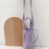 Bolsa Cruzada para Taza Portátil Acompañante Bolsa de Café Cubierta para Taza de Vidrio Portátil de Mano Aislamiento Lona de Color Sólido Cubierta para Taza