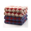 Toalla dorada algodón suave absorbente rombo línea elegante satén toalla facial mayoreo G1745