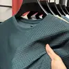Top de Hombre de Color Sólido con Mangas Cortas, Delgado de Secado Rápido Poliéster de Bambú 2026 Camiseta de Manga Corta de Seda de Hielo, Capa Base de Verano para Hombre de Manga Corta