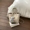 Bolso Cubo 2026 Estilo Nuevo Primavera Cesta de Verduras Bolso de Mano Estilo Coreano Nicho Patrón Lichi Bolso de Mano Bolso de Hombro Único Cruzado