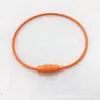 Venta Directa del Fabricante Cable de Acero Galvanizado Lacado Llavero de Color Caramelo Etiqueta Lanyard para Llaves de Bolso Llavero de Metal