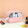 Bolsa de Cosméticos Transparente de PVC de Gran Capacidad Bolsa de Baño Viaje Portátil Impermeable Bolsa de Aseo Bolsa de Almacenamiento de Cosméticos Empalmada