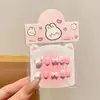 Adesivos de Unha Vestíveis Desenho Animado Gatinha KT Edição de Ano Novo para Meninas, Decalques de Unha, Adesivo Gelatinoso, Removível e Não Tóxico