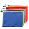 Bolsa para documentos A4 patrón de fútbol cremallera lona impermeable bolsa de información impresión personalizada logo imprimible publicidad de empresa