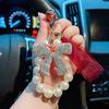 Día de San Valentín Chino Llavero de Perla Colgante de Bolso Mejor Amiga Pareja Lazo Temperamento Hermoso Estilo Hada Accesorios