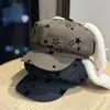 Chapéu Oitavado de Coelho Japonês Cartoon com Orelhas de Estrela para Mulheres 2026 Novo Chapéu Nuvem Faz o Rosto Parecer Menor Versátil Estilo Menina Suave Boina