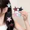Grampo de Cabelo Estrela de Menina Doce Desenho Animado Versátil Pinça Bico de Pato para Fios Soltos Estrela da Internet Padrão Estrela Grampo para Franja Pente de Cabelo