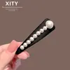 Pinza para el Cabello de Perla Elegante y Sencilla Versátil Parte Trasera de la Cabeza Pelos Sueltos Pinza Recta Flequillo Elegante Pinza Lateral Clip-Clip Accesorios para el Cabello
