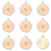 Liga de Zinco Flor Margarida Japonesa Pingente Gotejamento de Óleo Handmade DIY Colar Pulseira Brinco Joias Pingente Material Acessórios