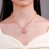 Collar de Perlas de Moda Lujo Ligero Diseño de Nicho Colgante Cadena Elegante Versátil para la Clavícula Exquisito Nuevo Modelo 2024