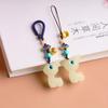 Accesorios Creativos de Ciervo para Mascotas DIY Colgante de Cadena para Teléfono con Piedra Luminosa Adorno Colgante para Bolso y Coche Llavero