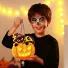 Linternas de Calabaza DIY para Halloween Preescolar Decoraciones Creativas de Calabaza Suministros para Fiestas Linternas Pequeñas Portátiles Hechas a Mano para Niños