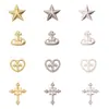 Accesorios para Uñas de Aleación con Forma de Corazón Transfronterizos Cross Planet Saturno Uñas Portátiles Decoración de Uñas Metal DIY Accesorios