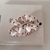 Pinza para Cola de Cabello Elegante de Lunares y Perlas Estilo Coreano para Mujer, Pinza Banana de Satén Plisado, Pinza Vertical, Accesorio para el Cabello Suave y Elegante