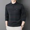 Nueva Camisa Polo de Manga Larga para Hombre Otoño 2026 con Cuello y Bolsillos, Camiseta de Moda Casual de Negocios Estilo Papá para Hombre