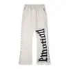 Marca de moda Emoción Mixta Bordado de Letras Nuevo Pedrería Casual Pantalones Largos Cárdigan Holgado Sudadera con Capucha Hombre