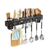 Suporte de Faca de Parede, Porta Utensílios de Cozinha Multifuncional sem Furos, Porta-Faca e Hashi Integrado