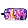 Huntrix Kpop Hunter Grupo Femenino Bolsa Portátil para Lápices Bolsa para Lápices de Doble Capa de Gran Capacidad Bolsa de Papelería para Oficina y Estudio