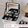 Estuche de Cosméticos con Espejo y Lámpara Bolsa de Cosméticos Grande para Mujer Nueva de Alta Gama Gran Capacidad Portátil Maleta Pequeña