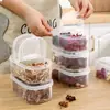 Caja Sellada para Especias, Caja de Especias Transparente Compartimentada, Caja de Almacenamiento para Condimentos del Hogar en la Cocina, Caja de Almacenamiento de Grado Alimenticio para Mantener la Frescura