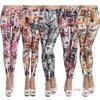 Calças femininas personalizadas com estampa de lábios criativos de seda leitosa, na altura do tornozelo, na moda primavera e outono, europeias e americanas
