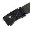 Cinto Masculino Denteado Fivela Automática Lona de Nylon Jovem e Meia-idade Versátil para Todas as Ocasiões Exterior Tático Estudante Treinamento Militar