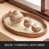 Fábrica Wanhua Fulu Olla Portátil Individual Hecha a Mano Tetera Chapada en Oro tamaño pequeño Lujo Ligero Gama Alta Juego de Té Kung Fu Fabricante de Té