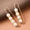 Alfiler para ceñir la cintura de los pantalones, Cincha para la cintura para arreglar la ropa, Alfiler de seguridad anti-exposición para cárdigan de mujer, Broche de perlas artificiales