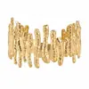 Pulsera transfronteriza oceánica europea y americana con palmera, estrella de mar, concha, diseño único y moderno, pulsera abierta en forma de hoja