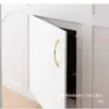 Porta de armário simples e moderna de aço inoxidável, maçaneta curva sólida para porta de armário de sapatos, gaveta de guarda-roupa, porta de móveis, maçaneta preta