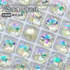 Diamantes para Manicura de Corte Rosa Octogonal, Brillantes Multifacéticos Rose Millennium K9 Vidrio de Alta Calidad Base Puntiaguda Joyería Especial para Manicura