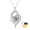 Péndulo de Corazón con Letra 'love' de Moissanita de 80 puntos Cadena para Clavícula Accesorio Exquisito de Moda Sensación de Alta Gama Cadena para Clavícula Regalo