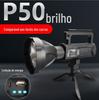 Lanterna de carregamento multifuncional P50 Searchlight USB suporte portátil lâmpada externa à prova d'água iluminação de alta potência