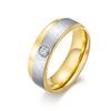 Fornecimento de e-commerce anel de dedo masculino simples escovado com diamante único entre ouro Hengsha flor de carro anel masculino outlet de fábrica