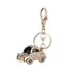 Chaveiro de Carro Fusca Feminino Fofo Pingente de Bolsa com Strass Chaveiro de Metal Criativo Presentes de Comércio Exterior Venda por Atacado
